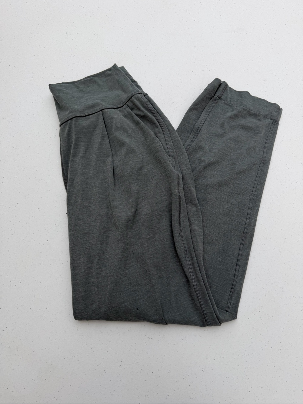 High-Waist Lounge Elation Pants in brushed sage green